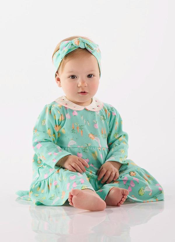 Up Baby - Conjunto Vestido e Calcinha Bebê Verde