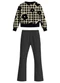 Malwee Kids - Conjunto Vichy com Flores Preto - variação: Preto