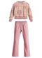 Malwee Kids - Conjunto Vichy com Flores Preto - variação: Rosa Claro