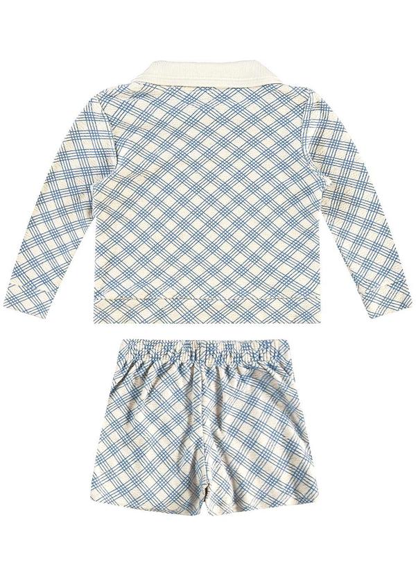 Carinhoso - Conjunto Xadrez Bear Menina Azul 3