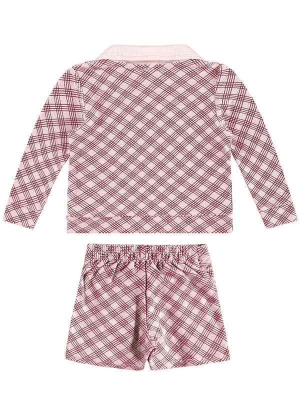 Carinhoso - Conjunto Xadrez Bear Menina Rosa 2