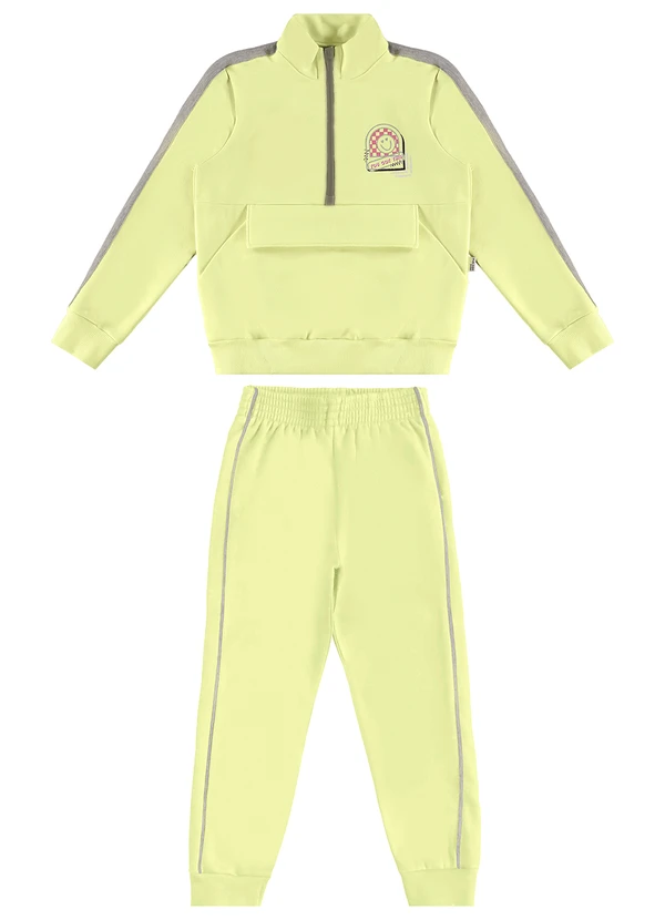 Malwee Kids - Conjunto You Got This em Moletom Amarelo