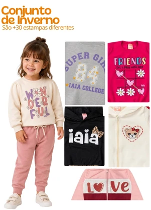 Rosa Azul - Kit 3 Conjuntos Sortido Menina Multicolorido - ROSA AZUL