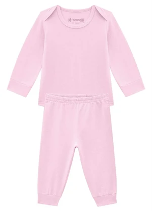 Brandili Baby - Kit Body e Calça de Cotton Rosa - BRANDILI BABY