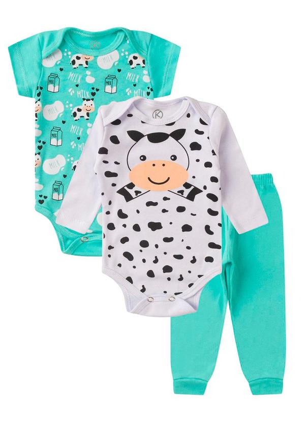 Rovitex - Kit Body Infantil Longo 3 Peças Azul
