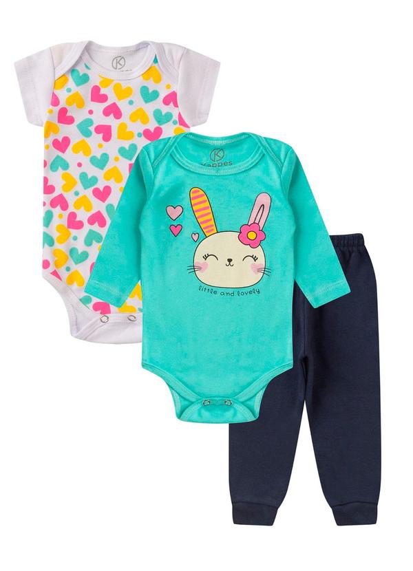 Rovitex - Kit Body Infantil Longo 3 Peças Branco