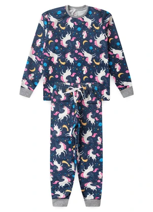 Atelie da Crianca - Moletom Infantil Unicórnio Azul - ATELIE DA CRIANCA