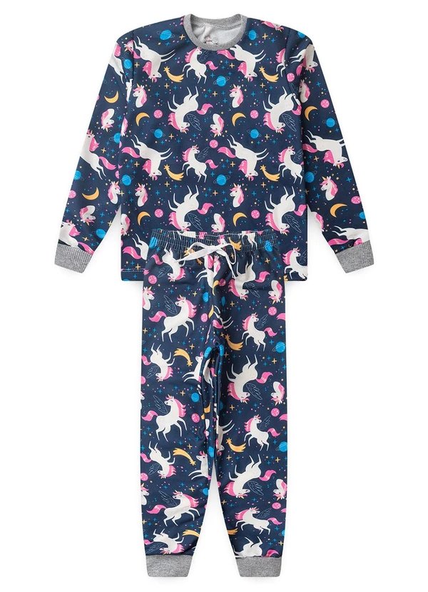 Atelie da Crianca - Moletom Infantil Unicórnio Azul