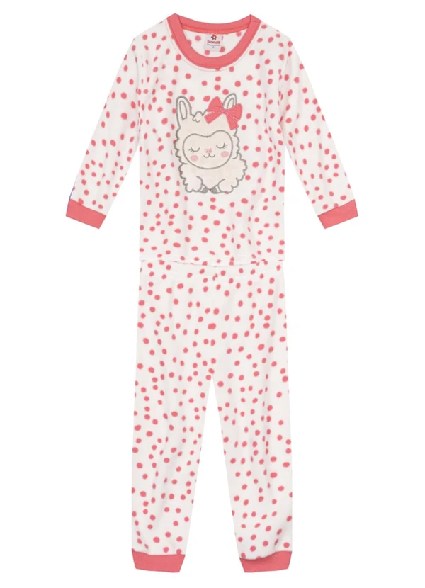 Brandili - Pijama Infantil Menina de Ovelhinha Bege