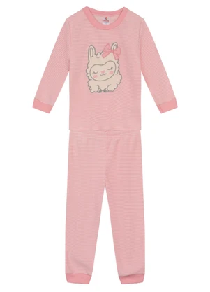 Brandili - Pijama Infantil Menina de Ovelhinha Rosa - BRANDILI