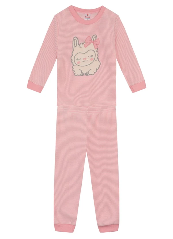 Brandili - Pijama Infantil Menina de Ovelhinha Rosa