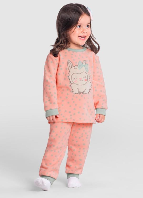 Brandili - Pijama Infantil Menina de Ovelhinha Rosa