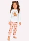 Kyly - Pijama Infantil Menina Capivara Cinza - variação: Branco