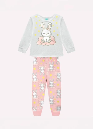 Kyly - Pijama Infantil Menina Coelinho Cinza - KYLY