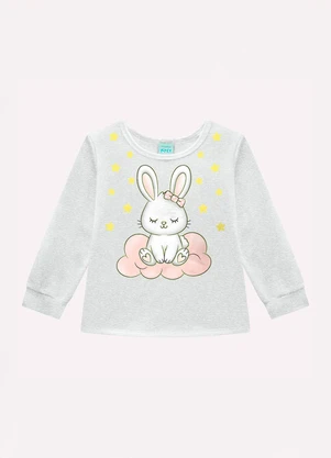 Kyly - Pijama Infantil Menina Coelinho Cinza - KYLY