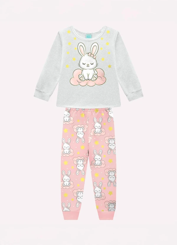 Kyly - Pijama Infantil Menina Coelinho Cinza