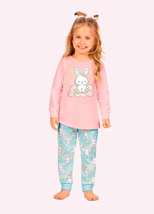 Kyly - Pijama Infantil Menina Coelinho Rosa - KYLY