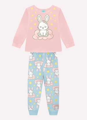 Kyly - Pijama Infantil Menina Coelinho Rosa - KYLY