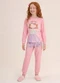 Brandili - Pijama Infantil Menina em Malha Rosa - variação: Rosa
