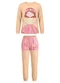 Brandili - Pijama Infantil Menina em Malha Rosa - variação: Rosa