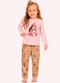 Kyly - Pijama Infantil Menina Pinguim Branco - variação: Rosa