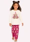 Kyly - Pijama Infantil Menina Ursinho Rosa - variação: Cinza