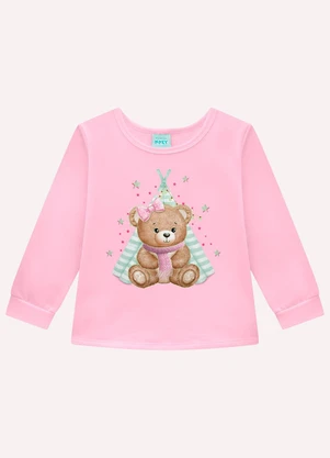 Kyly - Pijama Infantil Menina Ursinho Rosa - KYLY