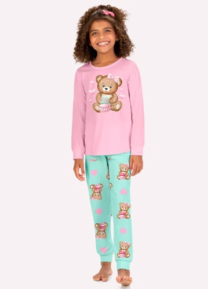Kyly - Pijama Infantil Menina Ursinhos Rosa - KYLY