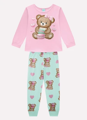 Kyly - Pijama Infantil Menina Ursinhos Rosa - KYLY