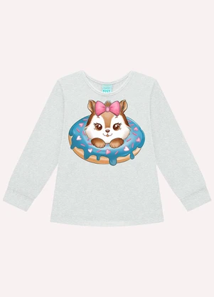 Kyly - Pijama Infatil Menina Donuts Cinza - KYLY