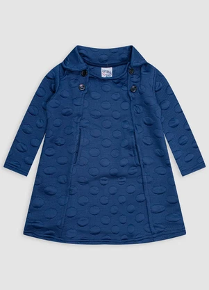Turminha - Vestido de Inverno Infantil JacquardAzul - TURMINHA