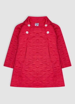 Turminha - Sobretudo Infantil Jacquard - 20321 Rosa Rosa - TURMINHA