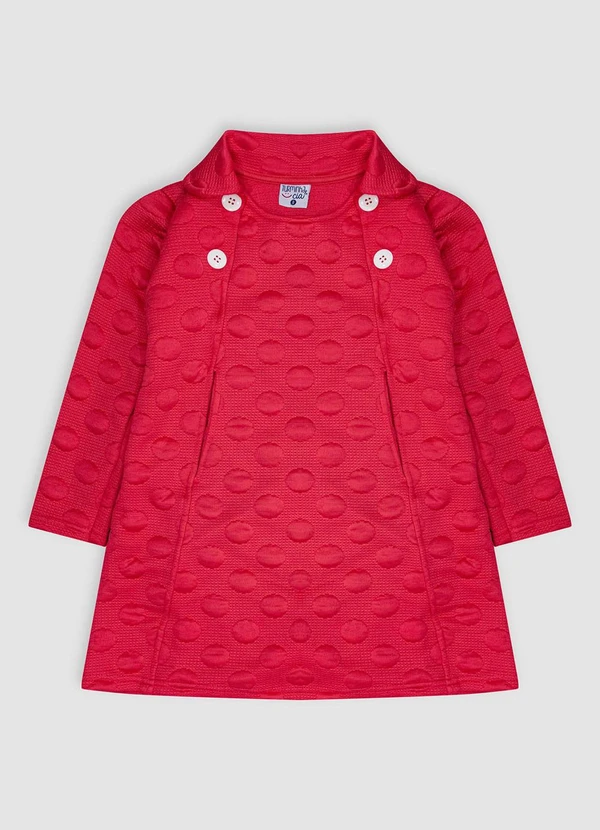 Turminha - Sobretudo Infantil Jacquard - 20321 Rosa Rosa