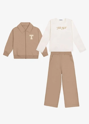 Trick Nick - Trijunto Jaqueta Blusa Calça Moletom Marrom - TRICK NICK