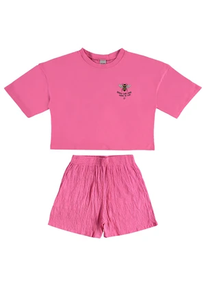 Malwee Kids - Conjunto Adoce Sua Vida Teen Rosa Escuro - MALWEE KIDS