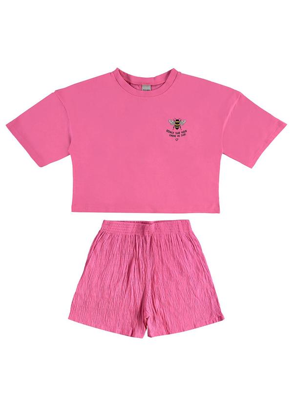Malwee Kids - Conjunto Adoce Sua Vida Teen Rosa Escuro