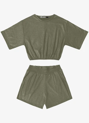 Minty - Conjunto Blusa com Shorts Feminino Verde - MINTY