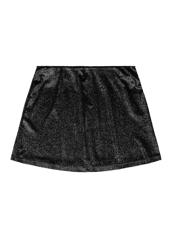 Gloss - Conjunto Blusa Cropped Saia Brilhante Preto 7