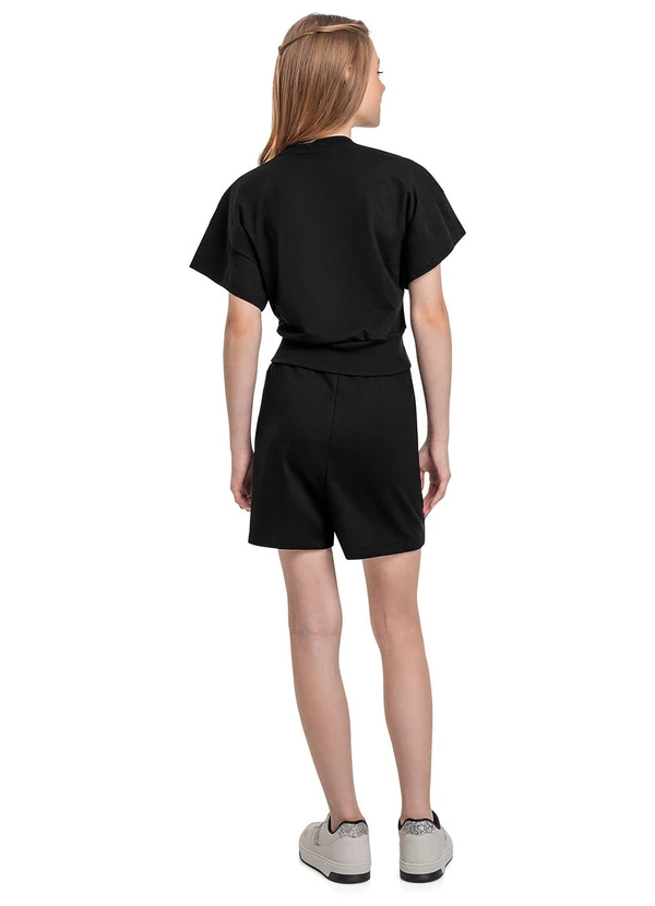 Gloss - Conjunto Blusa e Short-Saia Juvenil Preto 2