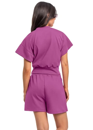 Gloss - Conjunto Blusa e Short-Saia Juvenil Roxo - GLOSS
