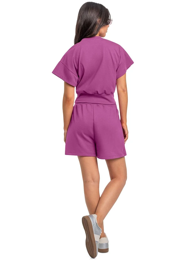 Gloss - Conjunto Blusa e Short-Saia Juvenil Roxo 4