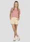 Based. - Conjunto Blusa e Shorts Moletinho Sarjado Rosa - variação: Rosa