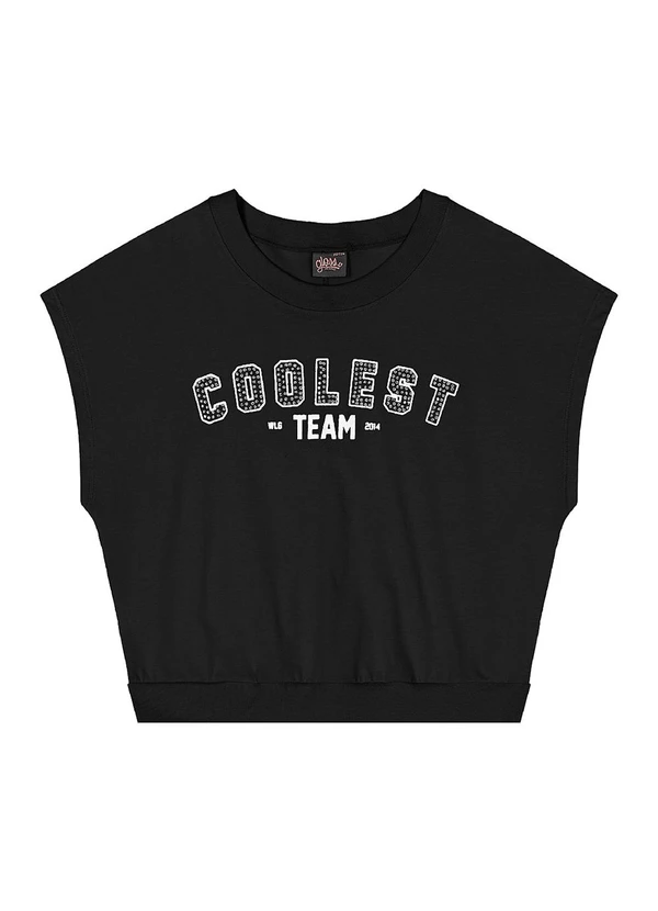 Gloss - Conjunto Blusa Short Moletom Preto 3