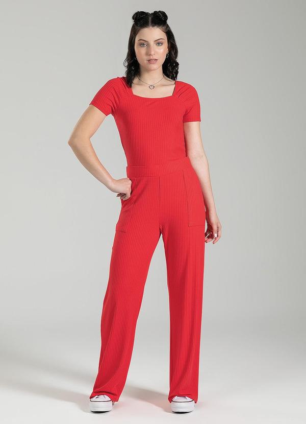 Cativa Teen - Conjunto Canelado Vermelho