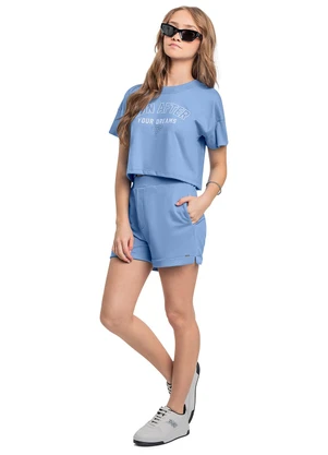 Gloss - Conjunto com Blusa e Short Juvenil Azul - GLOSS