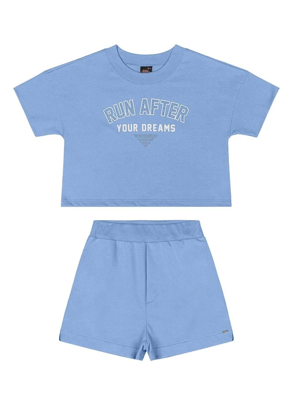 Gloss - Conjunto com Blusa e Short Juvenil Azul 2