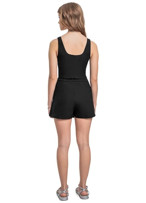 Gloss - Conjunto com Top e Short-Saia Juvenil Preto - GLOSS