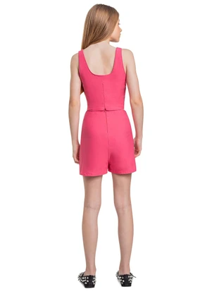 Gloss - Conjunto com Top e Short-Saia Juvenil Rosa - GLOSS