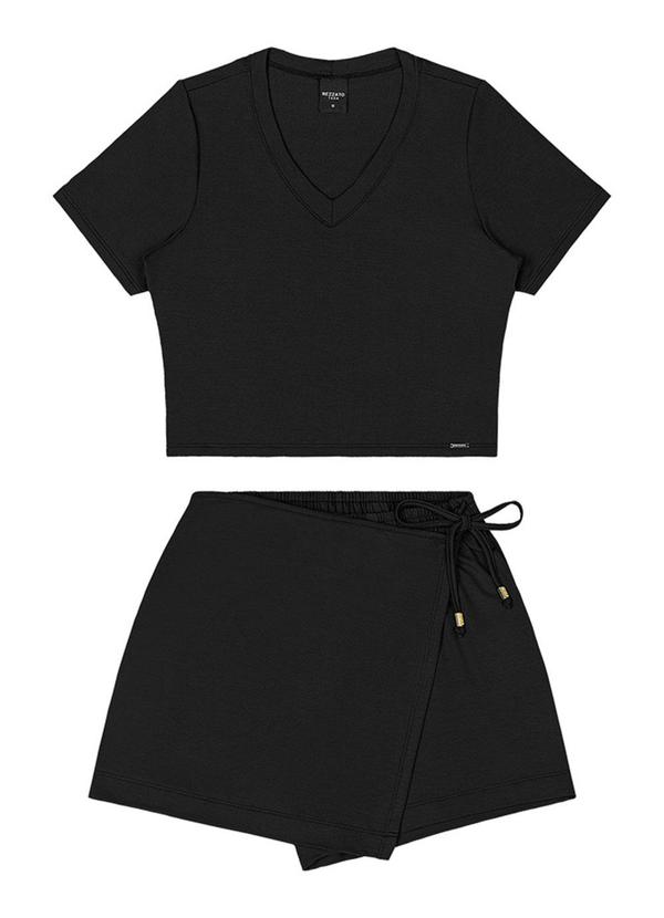 Rezzato - Conjunto com Transpasse Teen Feminino Preto