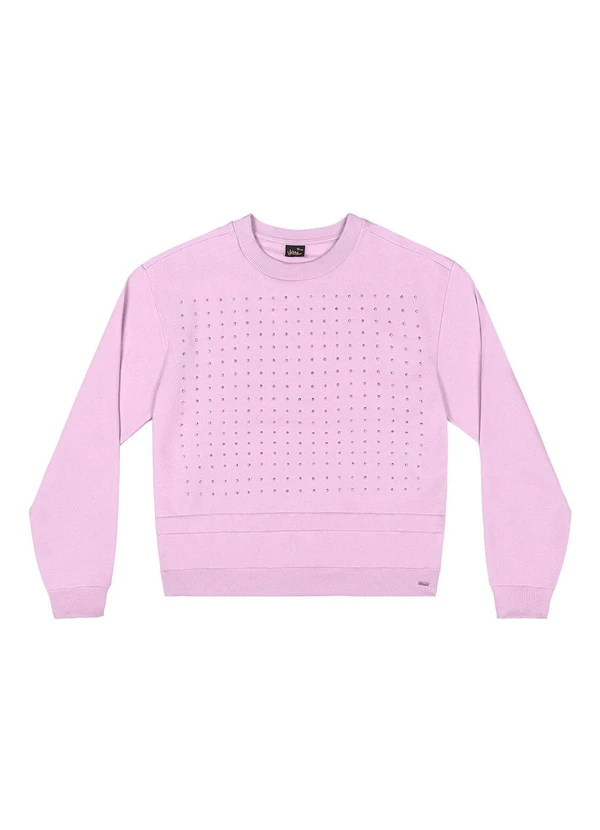 Gloss - Conjunto Juvenil em Moletom com Strass Rosa 4